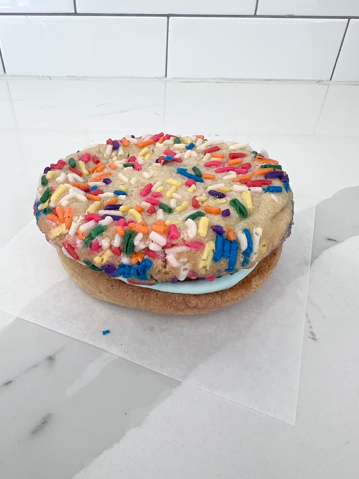 Birthday Cake Cookie Sandwhich
