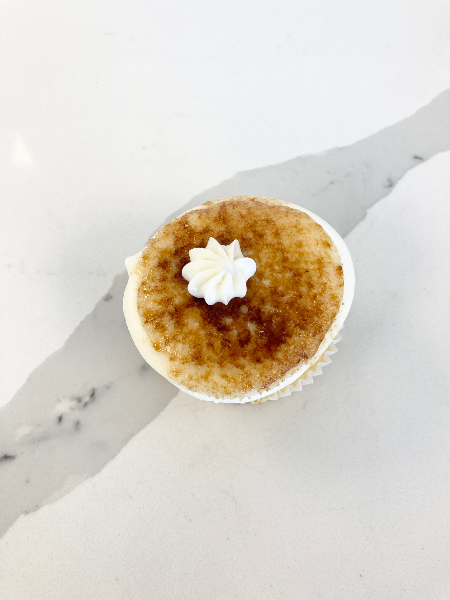 Vanillac Bean Creme Brulee cupcake