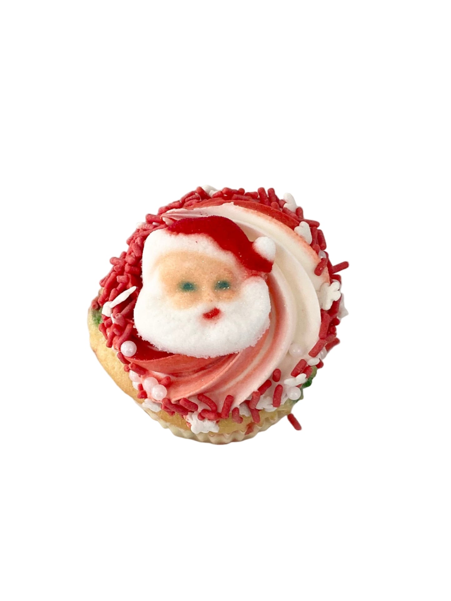 Funfetti Santa Cupcake