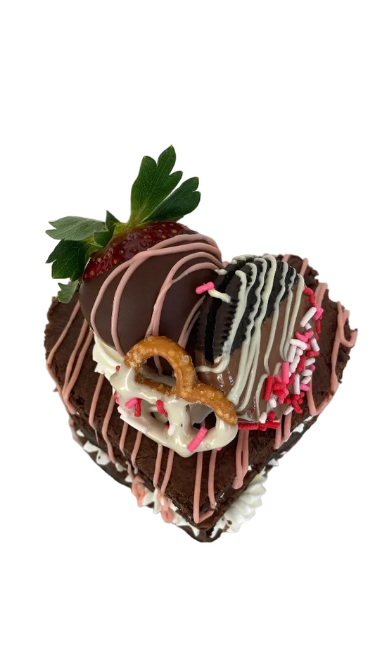 Heart Shaped Brownie ( Serves Two People)