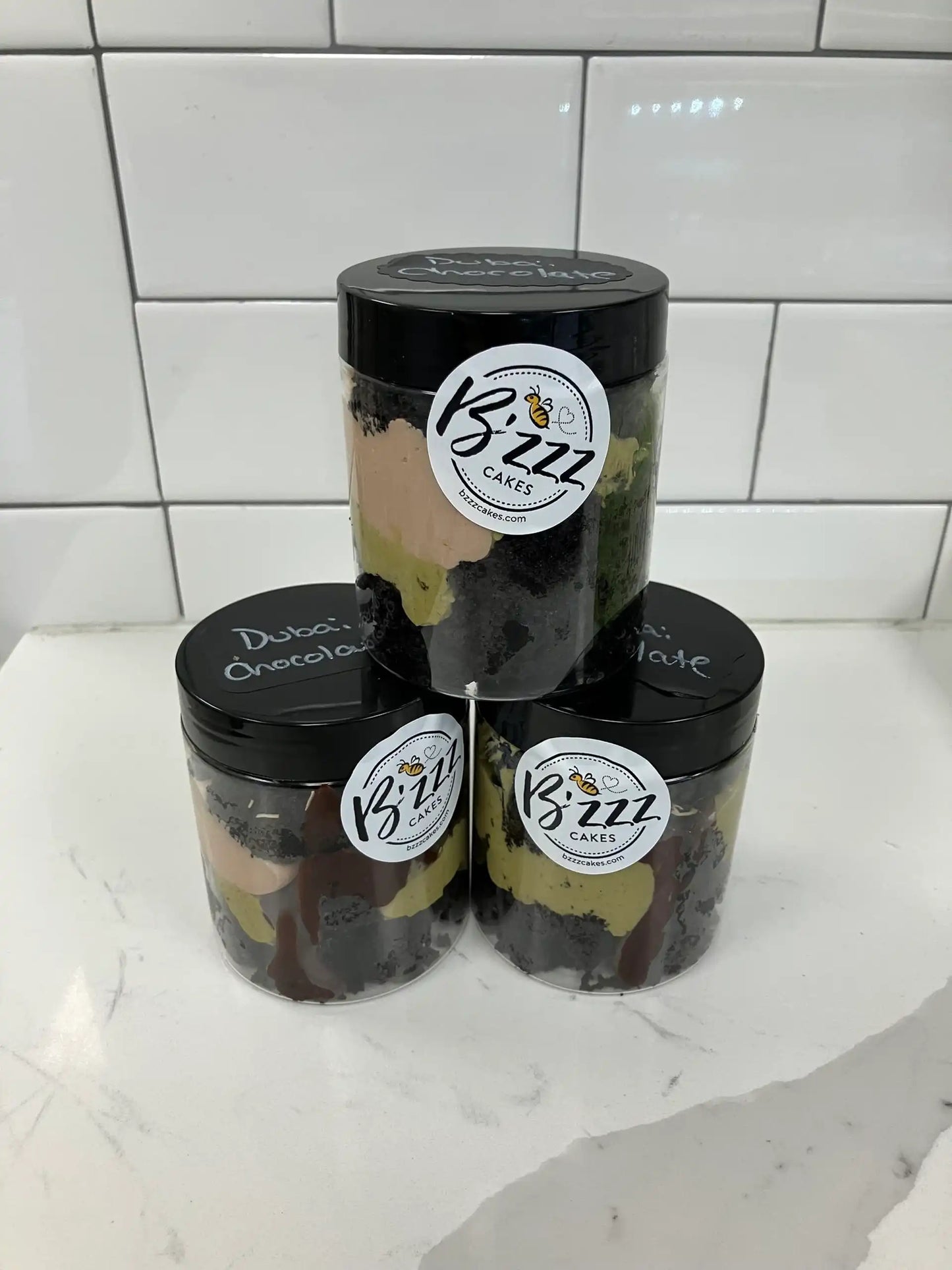 Dubai Chocolate Cake In A Jar