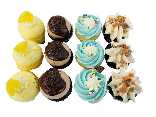 One Dozen Mini Gourmet cupcakes