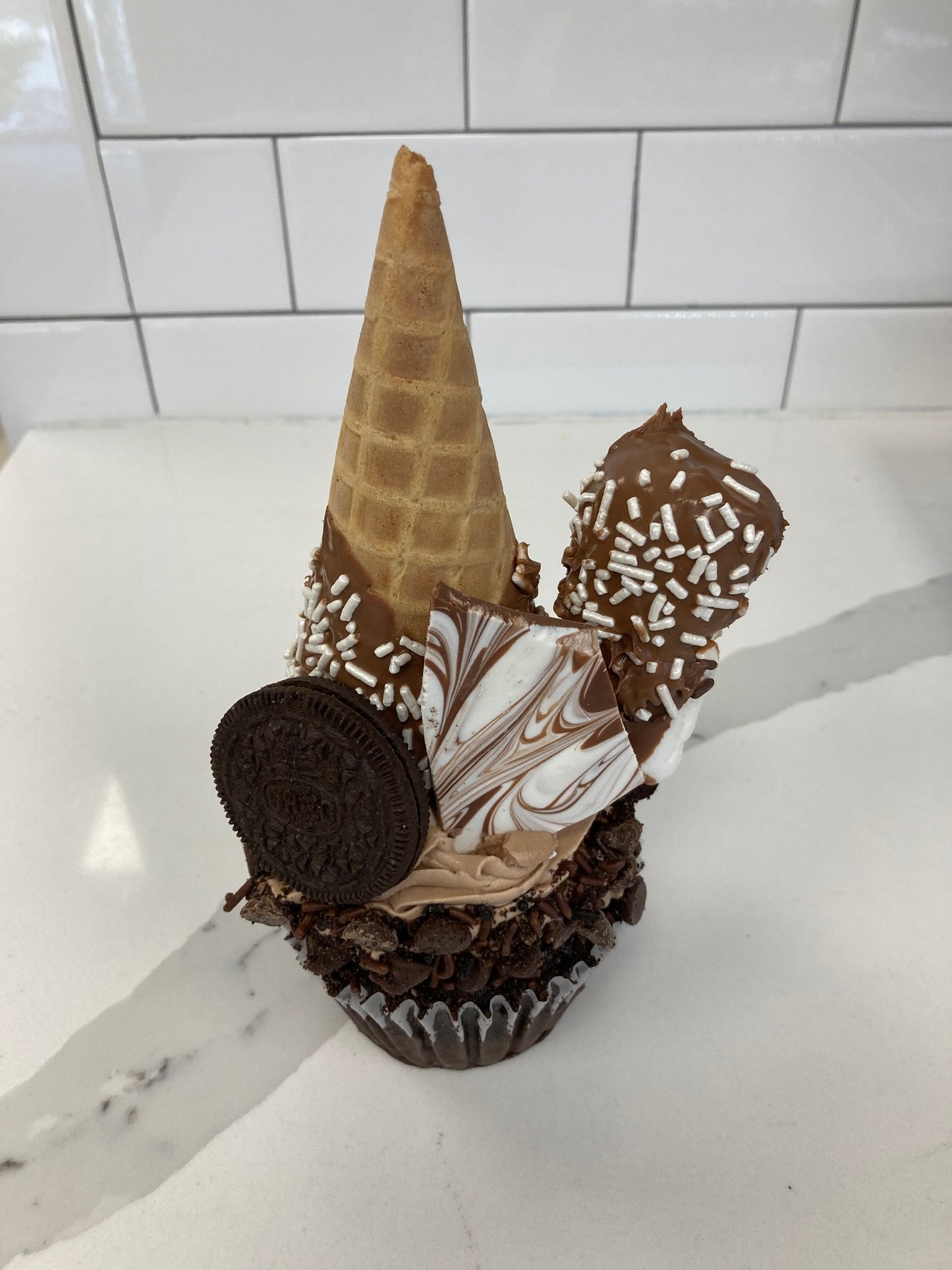 Jumbo Death by chocolate cupcake